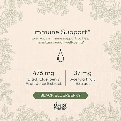 Gaia Herbs Black Elderberry (Sambucus Nigra) Formula-5.4 Fl (32-Day Supply)