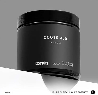 Ultra High Purity CoQ10 400mg 98% Purified CoQ10 Supplement Q10 -Bioavailable -60 Veggie