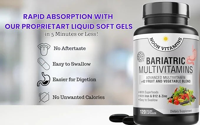 Bariatric Multivitamin with Iron & Zinc 42 Fruit 120 Capsules 2 Month