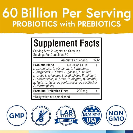 Terranics Probiotics 60 Billion CFU, 20 60 Veg