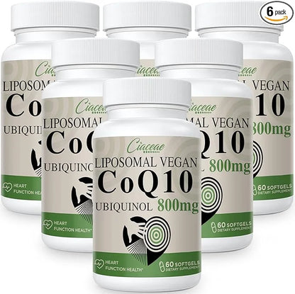 Liposomal CoQ10 800mg Ubiquinol Softgel, Max Q10, Ubiquinol CoQ10 Supplement CoQ10 800mg, 800mg, 360 360 Vegan