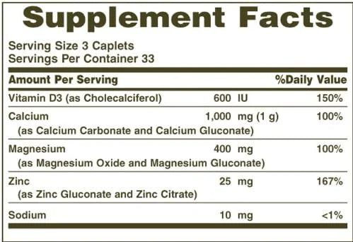 Nature's Bounty Calcium Magnesium Zinc, 100 6)