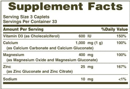 Nature's Bounty Calcium Magnesium Zinc, 100 6)