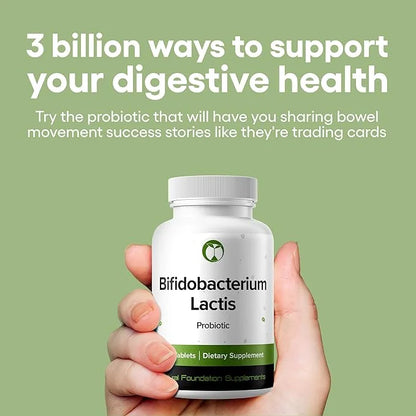 Bifidobacterium Lactis Probiotic Supplement 240 Tablets 3 Billion CFU Probiotics for Men & Women Supports Intestinal Diges...