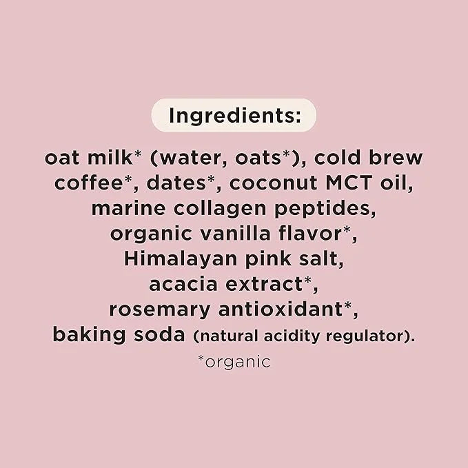 Pop & Bottle, Oat Milk Lattes - Cold Brew, Maca, Antioxidants, Ashwagandha, MCT Oil, Collagen, Organic, Diary Free, Gluten...