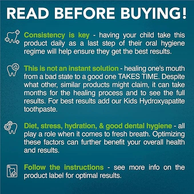 Childrens Oral Probiotics – Oral Care Probiotic for Kids Cavity Prevention & Bad Breath Treatment Supplement w/BLIS K12 M1...