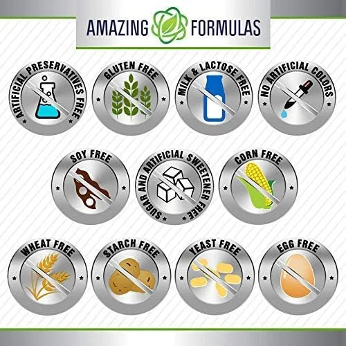 Amazing Formulas Calcium Magnesium Zinc D3 300 Tablets 1000mg - 400mg - 25mg Plus D3 600 600 IU 3 Tablets)
