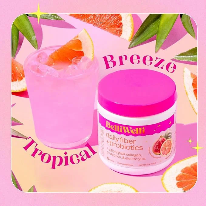 Daily Fiber Supplement Powder with Collagen, Probiotics & Electrolytes | Supports Digestive Health, Gut Balance & Debloati...