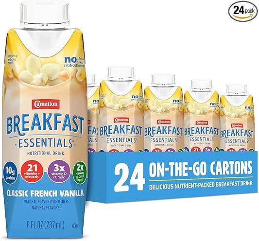 Carnation Breakfast Essentials Ready-to-Drink, Classic French 8 FL 24)