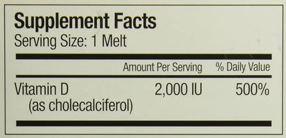 Sunshine Vitamin D 2,000 IU Quick 60 Servings