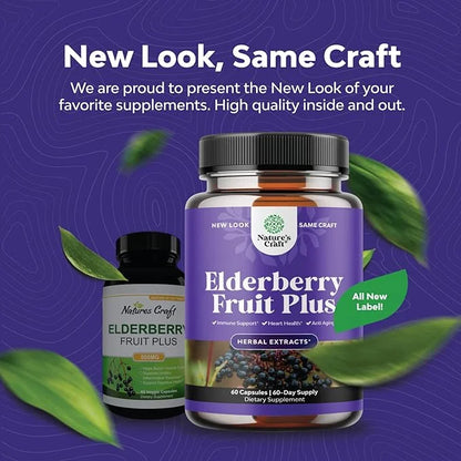 Black Elderberry Capsules Antioxidant Supplement