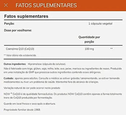 NOW Supplements, CoQ10 (Coenzyme Q10) 100 50 Softgels