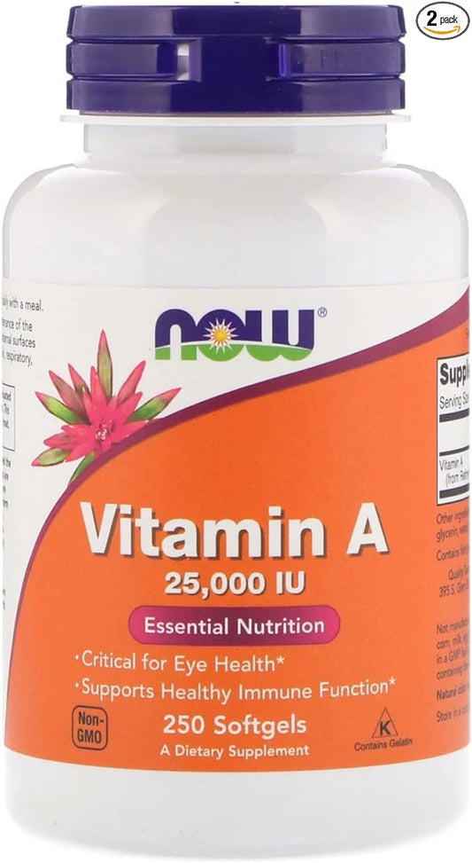Now Foods Vitamin A, 25000 IU 250 Softgels 2)
