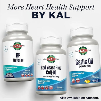 KAL Magnesium Taurate 400mg Plus Vitamin B6, Chelated 60-Day Guarantee, 60 Serv, 120 Tabs