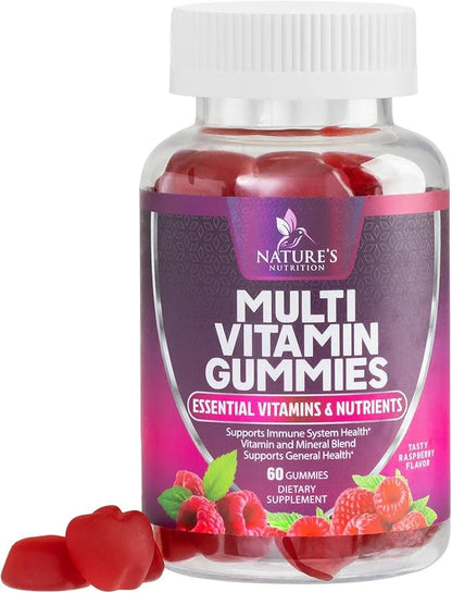 Multivitamin Gummies, Extra Strength Daily Multi B6, B12, B12, Zinc 60 Gummies