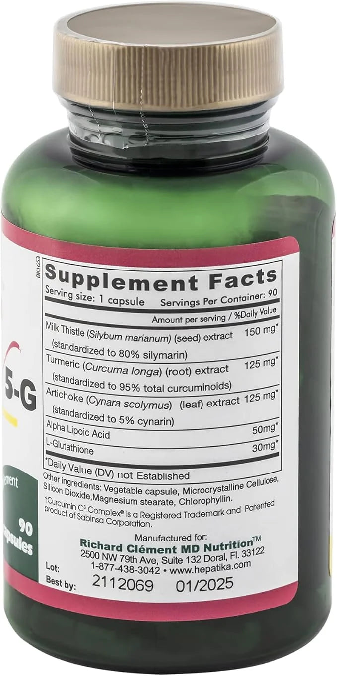 Hepatika V5-G with L-Glutathione Dietary Supplement 90 Capsule
