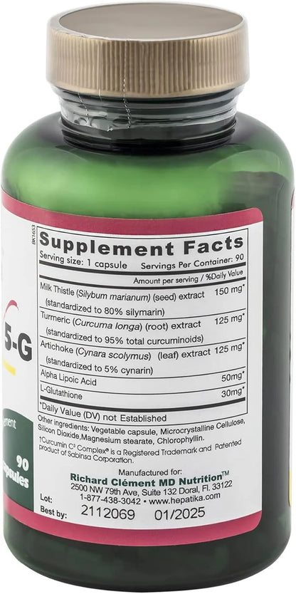 Hepatika V5-G with L-Glutathione Dietary Supplement 90 Capsule