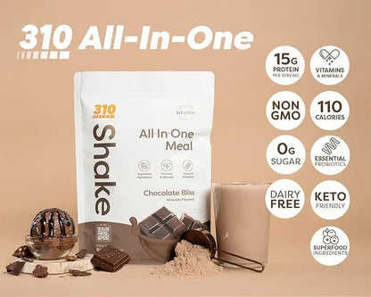 310 Nutrition – All-In-One Meal Replacement Shake Starter Kit - Fiber Rich Vegan Superfood Blend - Natural Sweeteners - Lo...