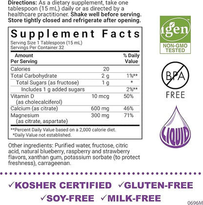 Bluebonnet Nutrition Liquid Calcium Citrate, Magnesium, Vitamin D3, Bone Health, Gluten Free, Soy Free, Milk Free, Kosher,...