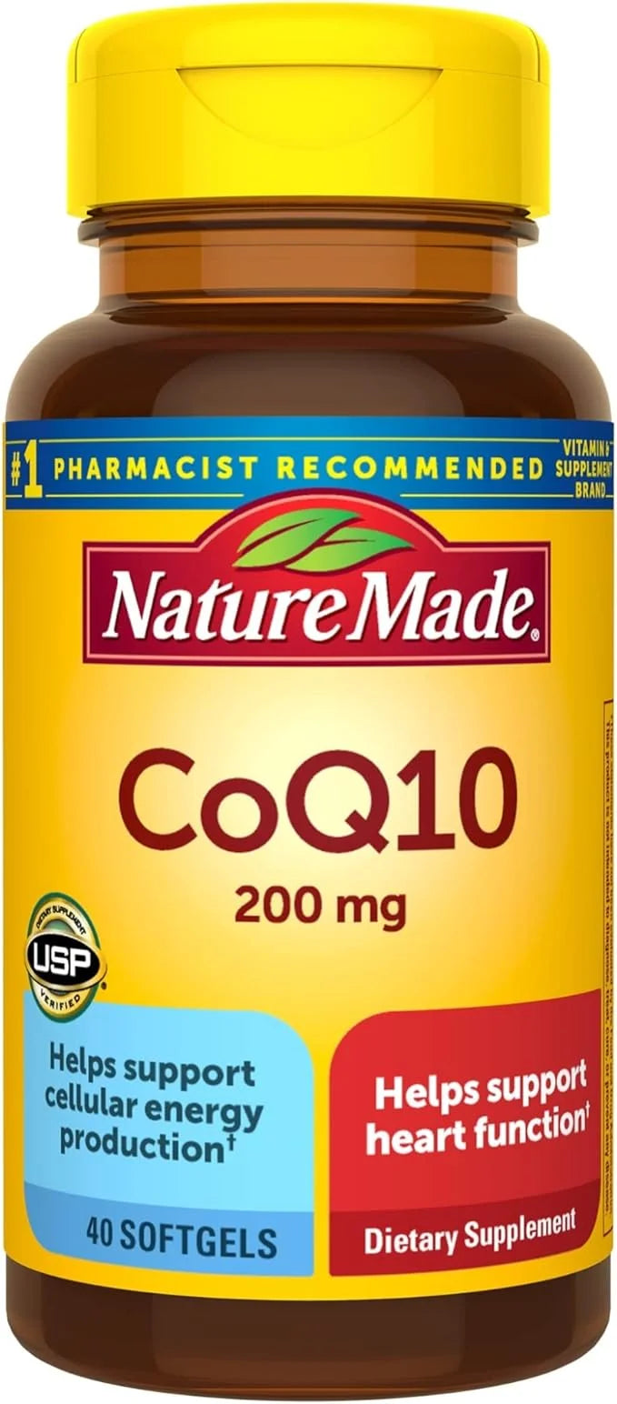 Nature Made CoQ10 200mg, Dietary Supplement 40 Softgels, 40 Day