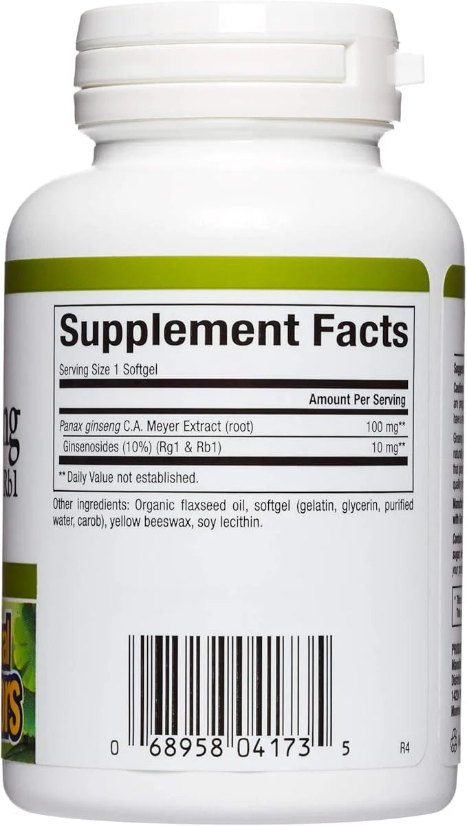 HerbalFactors by Natural Factors, Panax Ginseng, 60 softgels (60 servings)