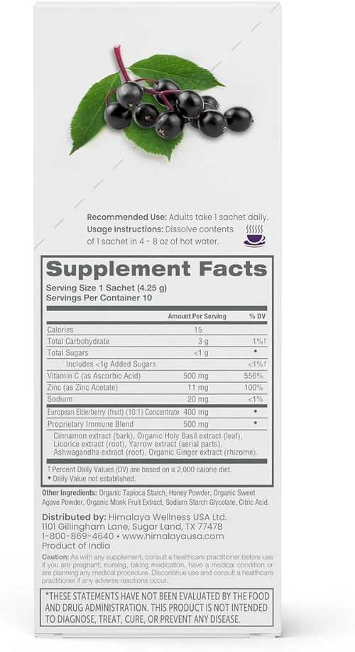 Himalaya Elderberry Mix, Drink Mix Supplement, 10-0.15 oz (4.3 g)