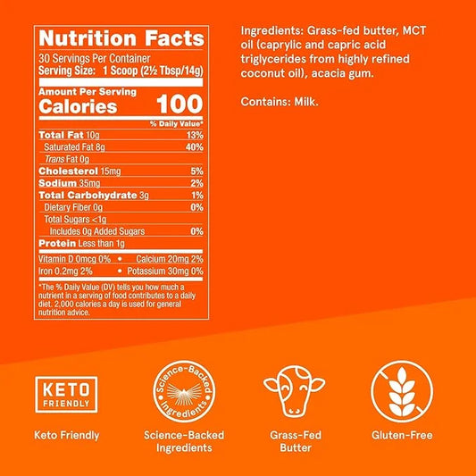 Bulletproof Original Creamer, 14.8 Ounces, Keto Coffee Creamer with MCT Oil and Grass-Fed Butter, Supports Brain Function ...