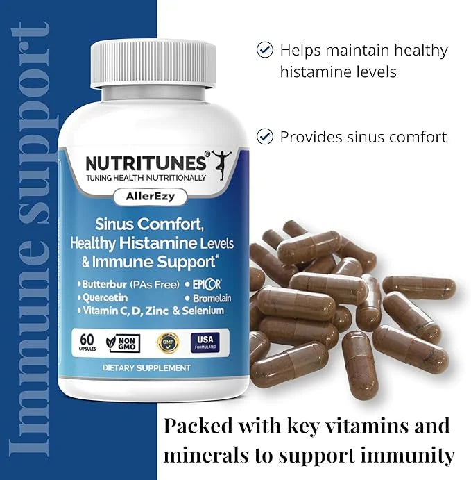AllerEzy – Supports Healthy Histamine Levels, 60 Capsules