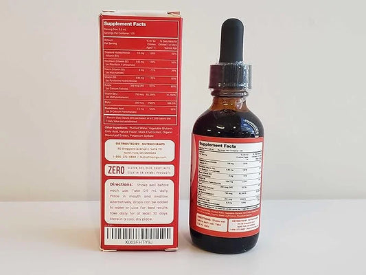 NutraChamps Vitamin B Complex for Kids, B1, B2, B3, B6, B7, B9 & Methyl B12, Kids B Complex Liquid Drops Supplement, Energ...
