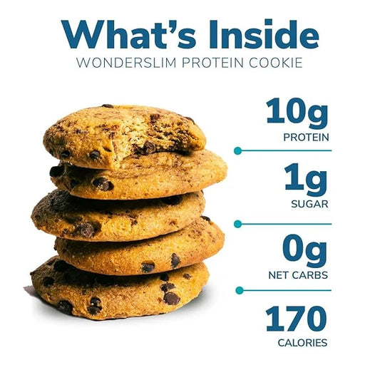 Wonderslim Protein Cookie, Chocolate Chip, Keto friendly, Low Carb, Gluten Free (7ct) - Product Image