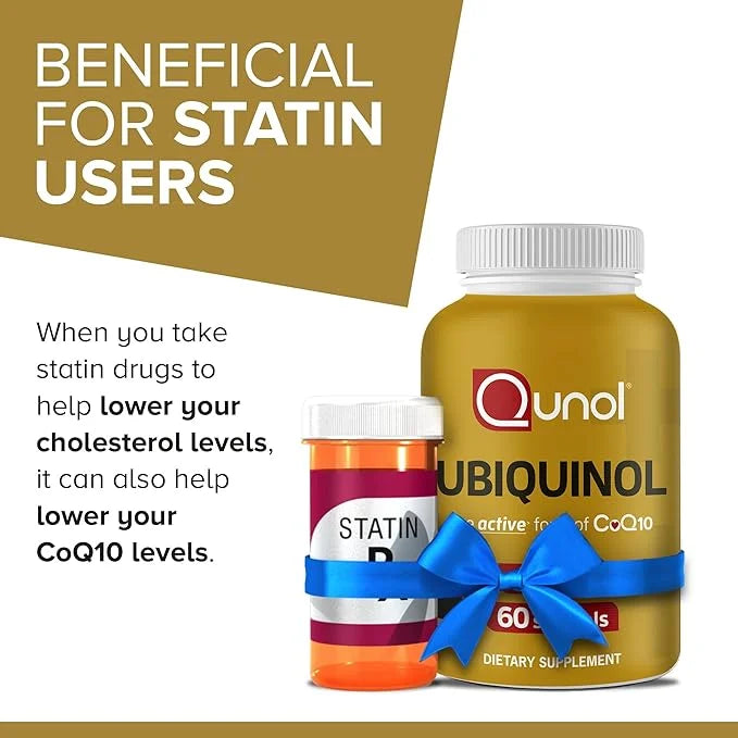 Qunol Ubiquinol CoQ10 100mg Softgels, Ubiquinol Q10, Antioxidant 60 Count