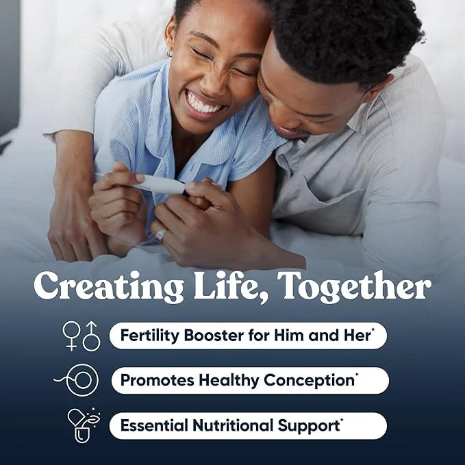 Eu Natural Conception Fertility for Her & Him Bundle - Fertility Supplements Combo for Women & Men – Prenatal Vitamins – P...