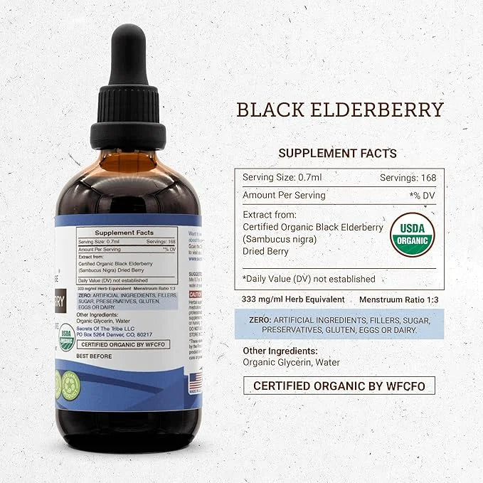 Secrets of the Tribe Black Elderberry 680 mg (4 Fl