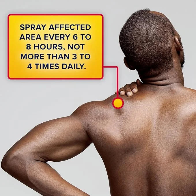 Aspercreme Lidocaine Dry Spray Soothes Aggravated 4% Lidocaine 4 Oz.