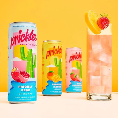 Cactus Water Variety 12 Pack - Made From Prickly Pear - Added Natural Antioxidants & Electrolytes For Hydration, Immunity,...