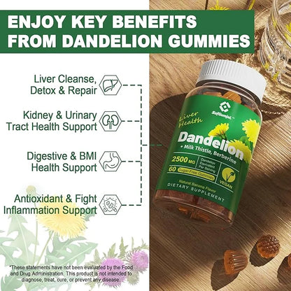 Sugar-Free Dandelion Root Gummies 6902 MG/Serving 2-Pack