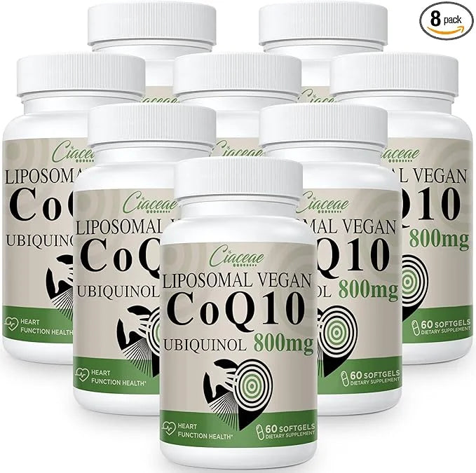 Liposomal CoQ10 800mg Ubiquinol Softgel, Max Q10, Ubiquinol CoQ10 Supplement CoQ10 800mg, 800mg, 480 480 Vegan