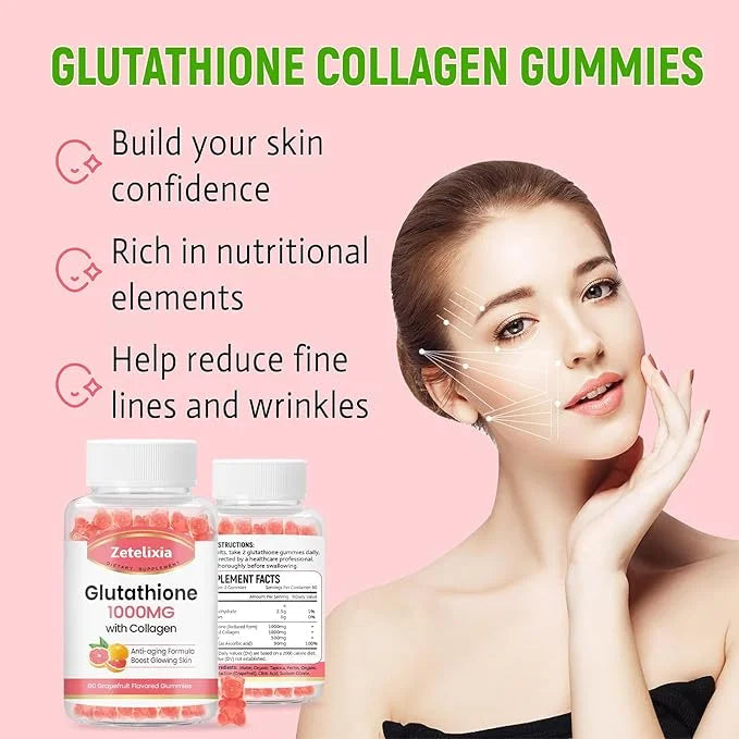 Glutathione Collagen Gummies for Women & 60 Count