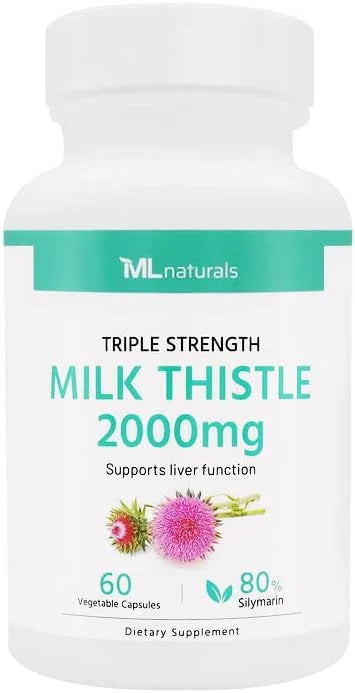 Triple Strength Milk Thistle 2000 mg 400 mg 60 Vegetable (2 Months