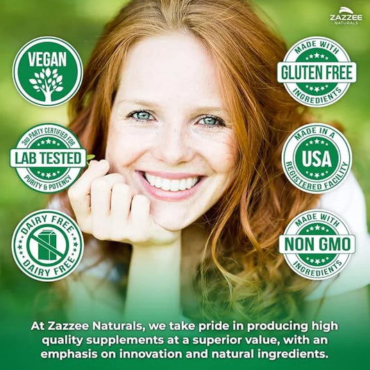 Zazzee Extra Strength Artichoke 20:1 Extract, 9000 mg 5% Caffeoylquinic 150 Vegan 5 Month 20X Extract,