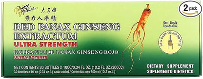 Prince of Peace Red Panax Ginseng 0.34 fl. 2 Pack 20 Bottles