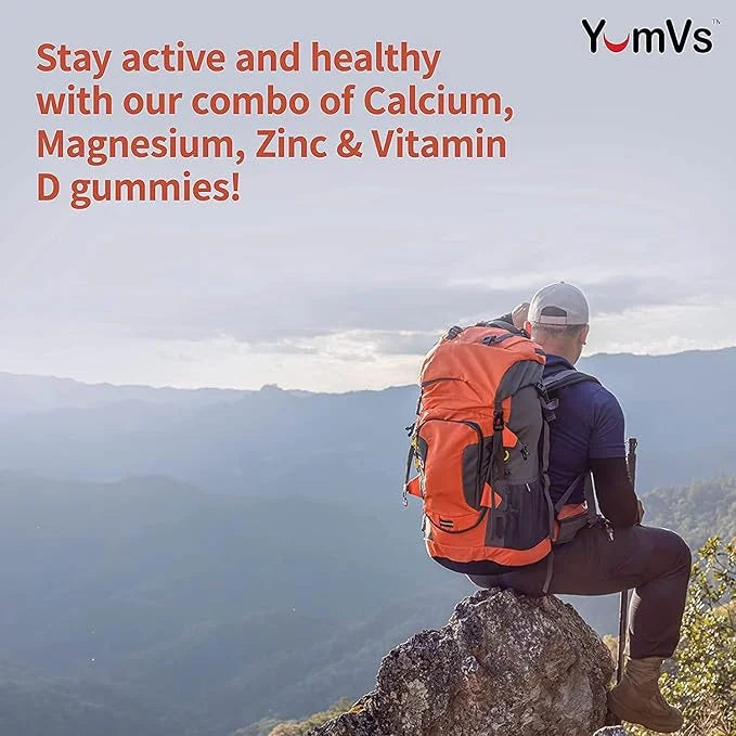 YUM-V'S Calcium, Magnesium, Zinc and Vitamin (90 Count) D3 +