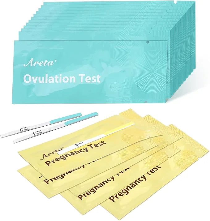 Areta Ovulation & Pregnancy Test Strips: 70 Ovulation 20 Pregnancy 70 LH 20 HCG