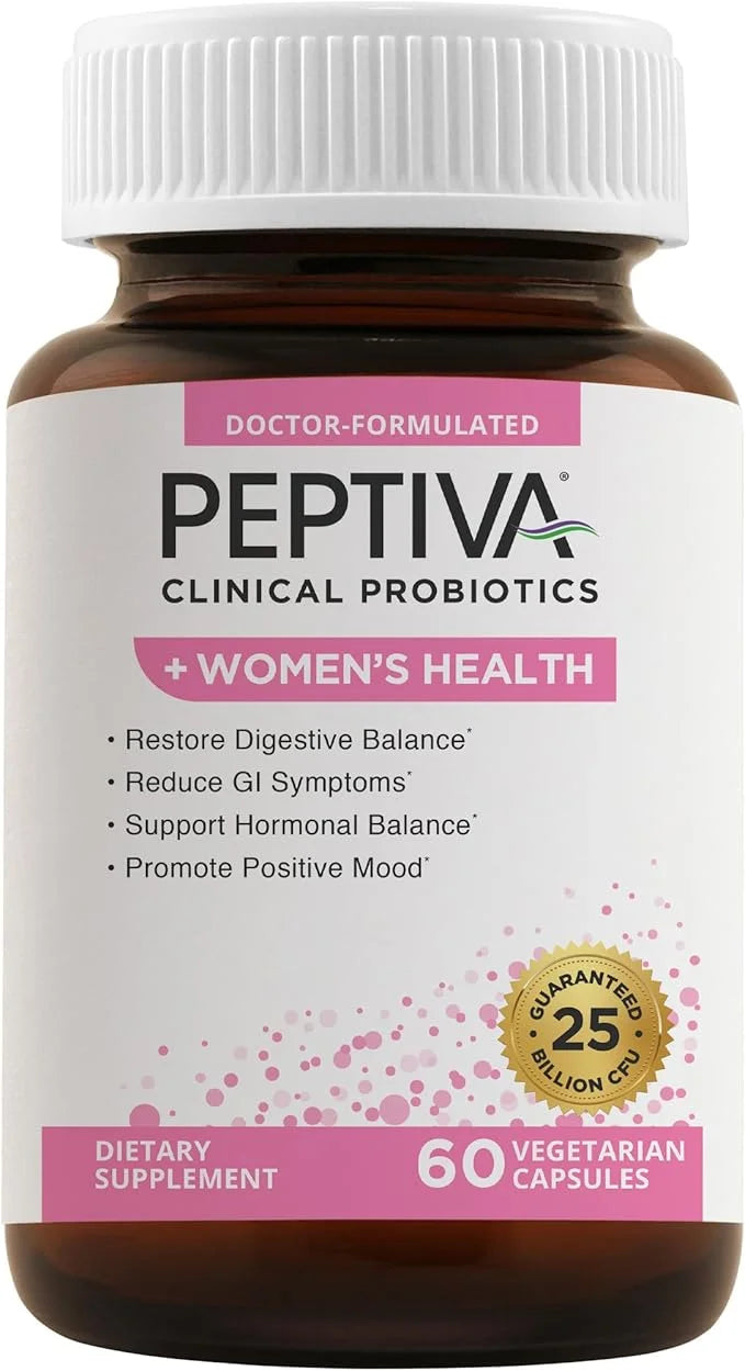 Peptiva Probiotics for Women's Health 25 Billion 60 Vegetarian