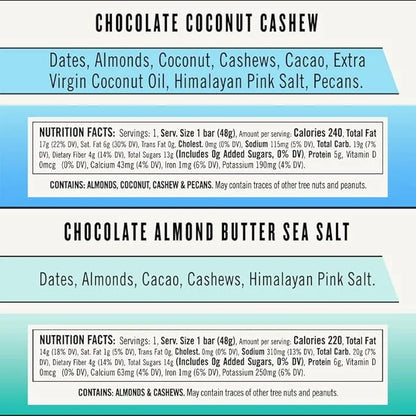 Thunderbird Bars Energy Snack, Gluten-Free with Protein, Healthy Real Food, Vegan Paleo Non-GMO, No Added Sugar, Chocolate...