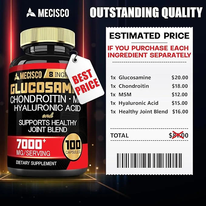 7000mg Glucosamine Chondroitin MSM with Immune 100 Capsules