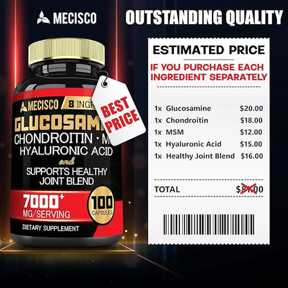 7000mg Glucosamine Chondroitin MSM with Immune 100 Capsules