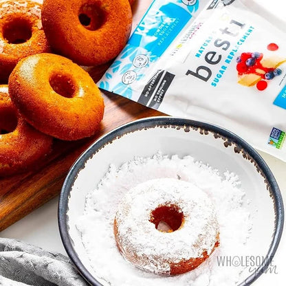 Wholesome Yum Besti Natural Powdered Sugar Substitute - Keto Confectioners Monk Fruit Sweetener Blend With Allulose (No Er...