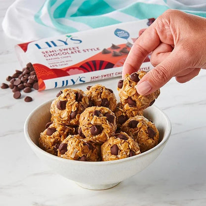 LILY'S Semi-Sweet Chocolate Style No Sugar Added, Baking Chips Bag, 9 oz - Product Image