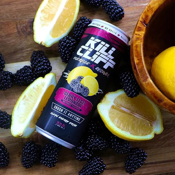 Kill Cliff Recovery Energy Drink, Berry Legit Lemonade, Sugar & Gluten Free Drinks, Green Tea, Electrolytes and Natural Ca...